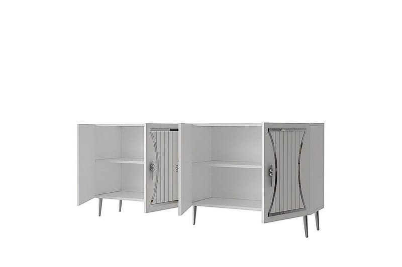 Falra Konsollbord 150 cm - Vit/Silver - Möbler - Bord & matgrupp - Avlastningsbord & sidobord - Konsolbord & hallbord