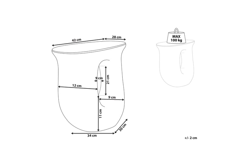 Farren Sidobord 28 cm - Orange - Möbler - Bord & matgrupp - Avlastningsbord & sidobord - Lampbord & sidobord