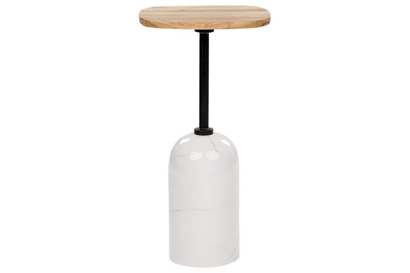 Faust Sidobord 30 cm, Vit/Ljust trä