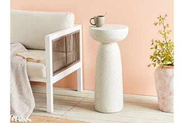 Fayanna Sidobord 33 cm - Vit - Möbler - Bord & matgrupp - Avlastningsbord & sidobord - Lampbord & sidobord