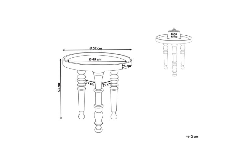 Faylinn Sidobord 52 cm - Svart - Möbler - Bord & matgrupp - Avlastningsbord & sidobord - Lampbord & sidobord