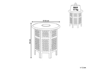 Fayola Sidobord 53 cm - Mörkt trä - Möbler - Bord & matgrupp - Avlastningsbord & sidobord - Brickbord & småbord