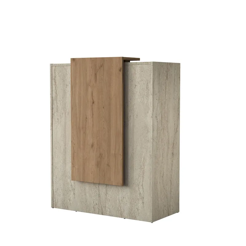 Fenvik Receptionbord 90x110x40 cm - Travertin och valnöt - Möbler - Bord & matgrupp - Avlastningsbord & sidobord - Konsolbord & hallbord