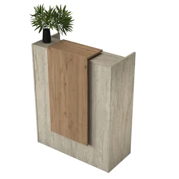 Fenvik Receptionbord 90x110x40 cm - Travertin och valnöt - Möbler - Bord & matgrupp - Avlastningsbord & sidobord - Konsolbord & hallbord