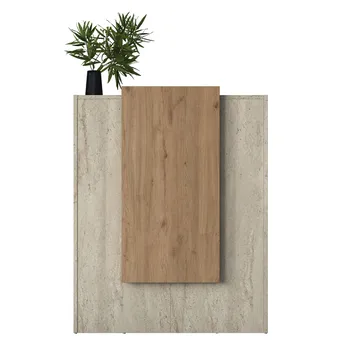 Fenvik Receptionbord 90x110x40 cm - Travertin och valnöt - Möbler - Bord & matgrupp - Avlastningsbord & sidobord - Konsolbord & hallbord