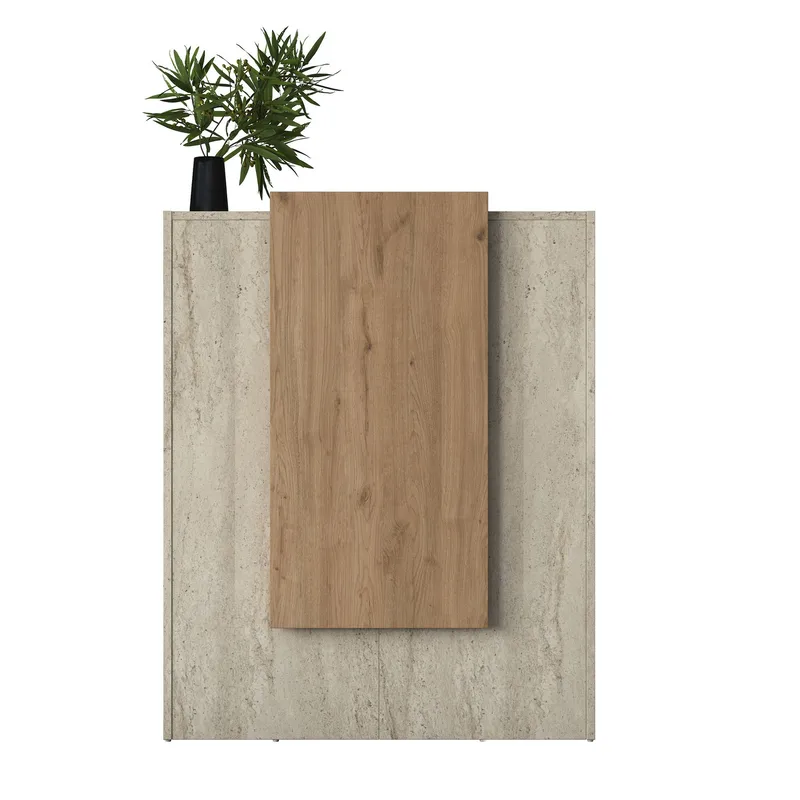 Fenvik Receptionbord 90x110x40 cm - Travertin och valnöt - Möbler - Bord & matgrupp - Avlastningsbord & sidobord - Konsolbord & hallbord