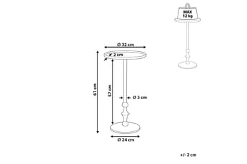 Ferrant Sidobord 32 cm - Silver - Möbler - Bord & matgrupp - Avlastningsbord & sidobord - Lampbord & sidobord