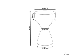 Filia Sidobord 30 cm - Svart/Vit - Möbler - Bord & matgrupp - Avlastningsbord & sidobord - Lampbord & sidobord
