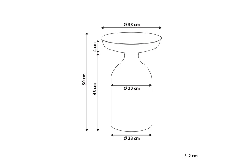 Filippo Sidobord 33 cm - Svart - Möbler - Bord & matgrupp - Avlastningsbord & sidobord - Lampbord & sidobord
