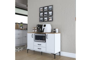 Flerfunktionsskåp Cerreta 174 Valnöt / Vit - Mediumfärgat trä/Vit - Möbler - Bord & matgrupp - Avlastningsbord & sidobord - Konsolbord & hallbord