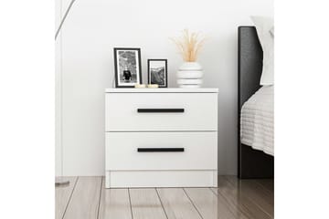 Fola Sängbord med Förvaring och Lådor i Trä - Vit - Möbler - Bord & matgrupp - Avlastningsbord & sidobord - Sängbord & nattduksbord
