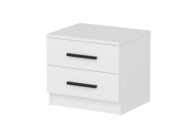 Fola Sängbord med Förvaring och Lådor i Trä - Vit - Möbler - Bord & matgrupp - Avlastningsbord & sidobord - Sängbord & nattduksbord