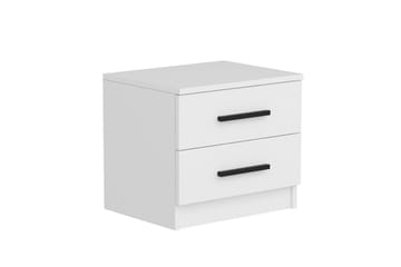 Fola Sängbord med Förvaring och Lådor i Trä - Vit - Möbler - Bord & matgrupp - Avlastningsbord & sidobord - Sängbord & nattduksbord