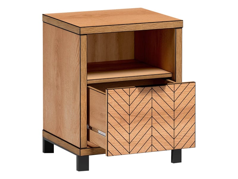 Fonti Sängbord 47 cm - Brun|svart - Möbler - Bord & matgrupp - Avlastningsbord & sidobord - Sängbord & nattduksbord
