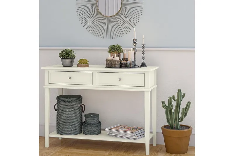 Franklin Konsollbord 104 cm Vit - Dorel Home - Möbler - Bord & matgrupp - Avlastningsbord & sidobord - Konsolbord & hallbord
