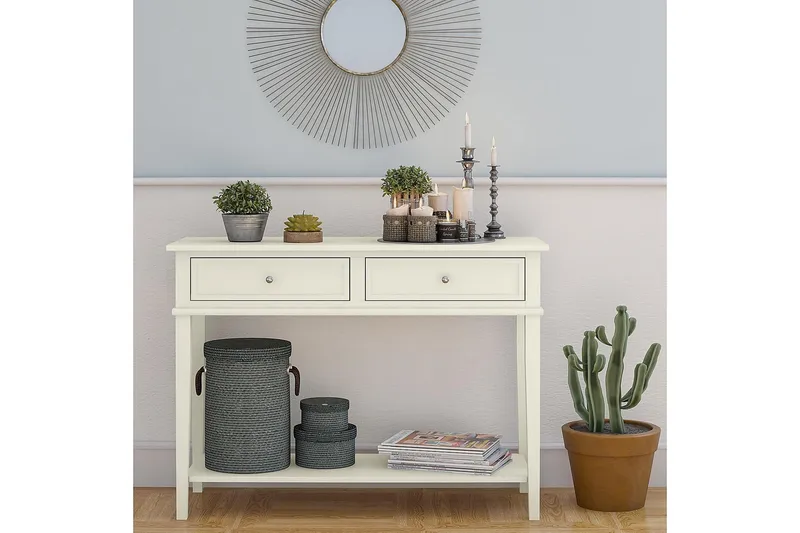 Franklin Konsollbord 104 cm Vit - Dorel Home - Möbler - Bord & matgrupp - Avlastningsbord & sidobord - Konsolbord & hallbord