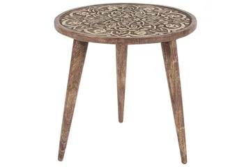 Freida Satsbord 45 cm - Mörkt trä/Guld - Möbler - Bord & matgrupp - Avlastningsbord & sidobord - Satsbord