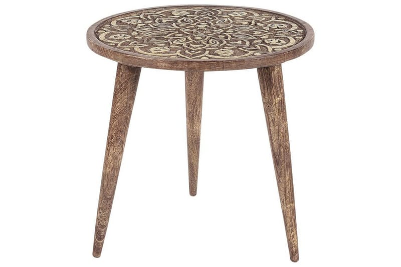 Freida Satsbord 45 cm - Mörkt trä/Guld - Möbler - Bord & matgrupp - Avlastningsbord & sidobord - Satsbord