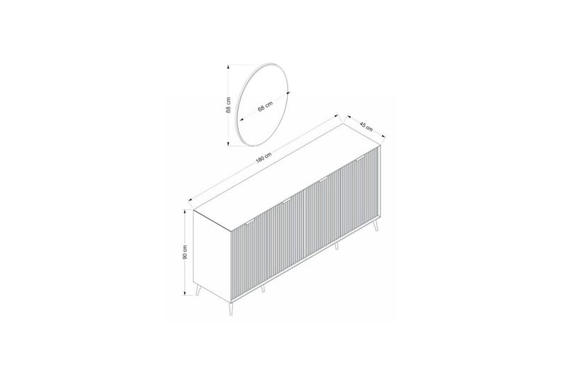 Fruitland Konsollbord 180 cm - Sand - Möbler - Bord & matgrupp - Avlastningsbord & sidobord - Konsolbord & hallbord