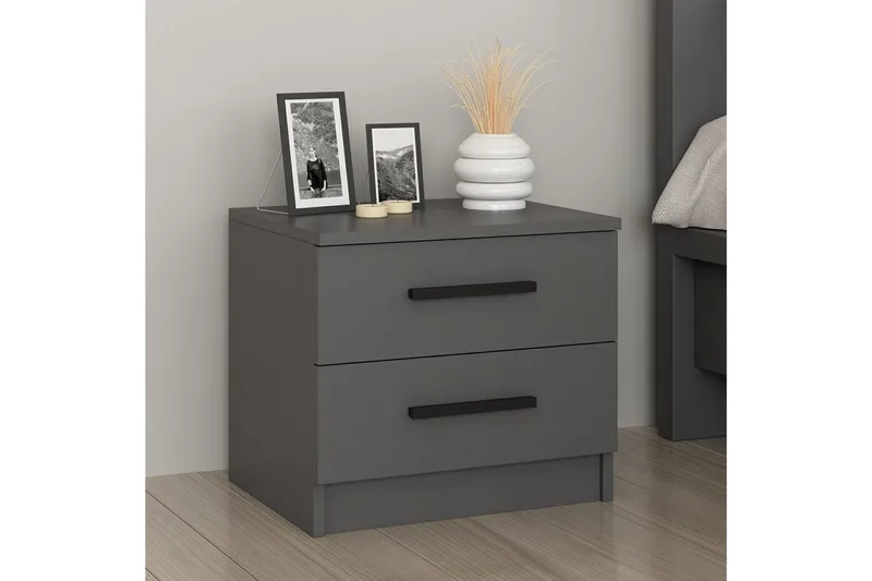 Fruitland Sängbord 50 cm - Antracit - Möbler - Bord & matgrupp - Avlastningsbord & sidobord - Sängbord & nattduksbord