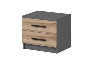 Fruitland Sängbord 50 cm - Valnöt/Antracit - Möbler - Bord & matgrupp - Avlastningsbord & sidobord - Sängbord & nattduksbord