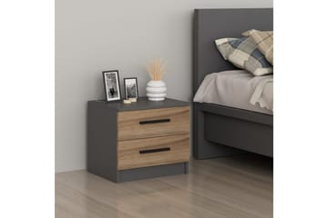 Fruitland Sängbord 50 cm - Valnöt/Antracit - Möbler - Bord & matgrupp - Avlastningsbord & sidobord - Sängbord & nattduksbord