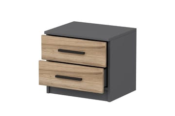 Fruitland Sängbord 50 cm - Valnöt/Antracit - Möbler - Bord & matgrupp - Avlastningsbord & sidobord - Sängbord & nattduksbord