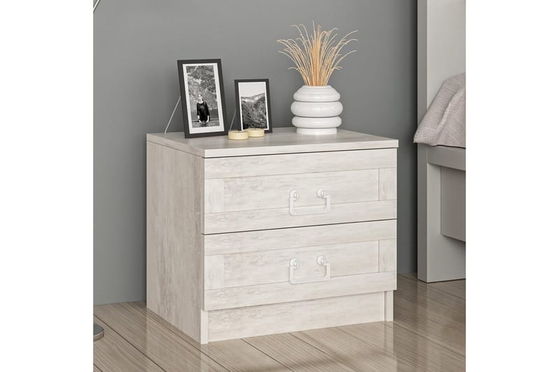 Fruitland Sängbord 54 cm - Vit - Möbler - Bord & matgrupp - Avlastningsbord & sidobord - Sängbord & nattduksbord