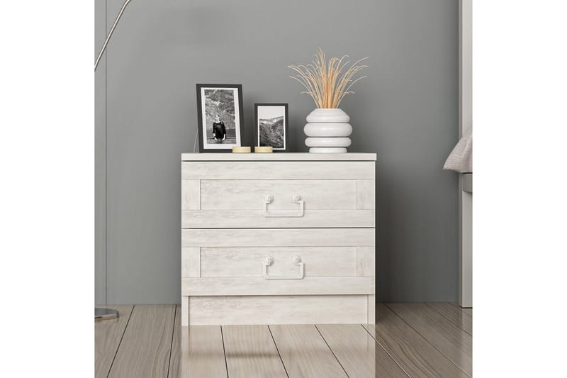 Fruitland Sängbord 54 cm - Vit - Möbler - Bord & matgrupp - Avlastningsbord & sidobord - Sängbord & nattduksbord