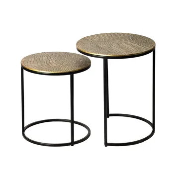 Galela Satsbord 40 cm Set om 2 - Guld och svart - Möbler - Bord & matgrupp - Avlastningsbord & sidobord - Satsbord