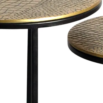 Galela Satsbord 40 cm Set om 2 - Guld och svart - Möbler - Bord & matgrupp - Avlastningsbord & sidobord - Satsbord