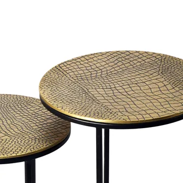 Galela Satsbord 40 cm Set om 2 - Guld och svart - Möbler - Bord & matgrupp - Avlastningsbord & sidobord - Satsbord