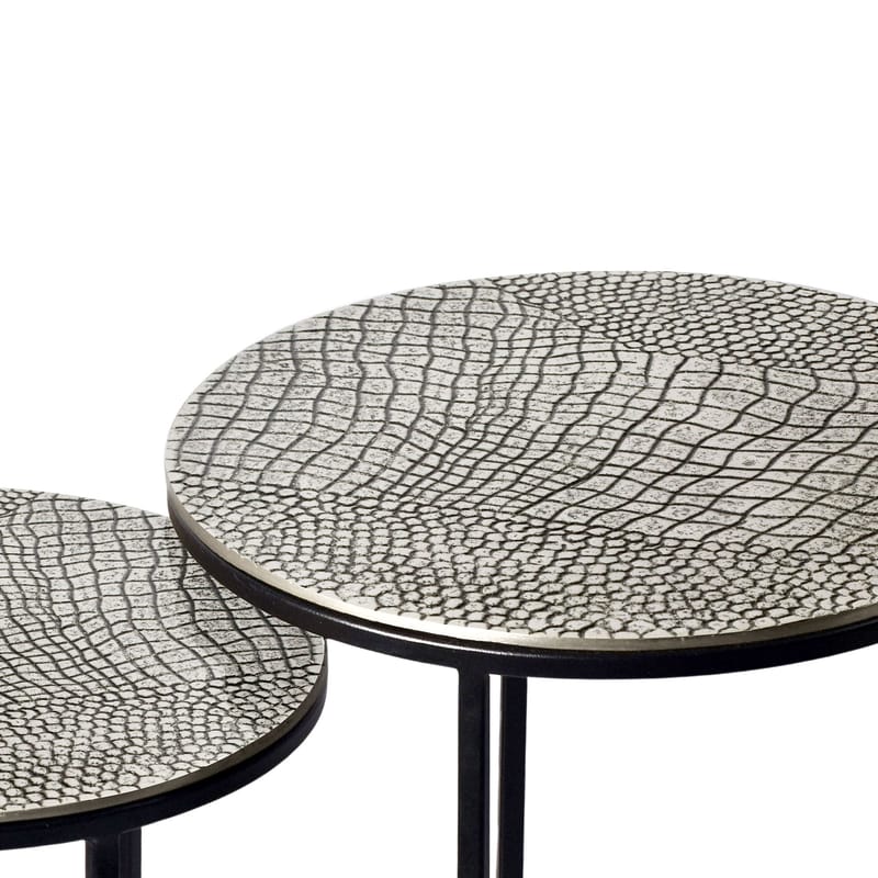 Galela Satsbord 40 cm Set om 2 - Silver och svart - Möbler - Bord & matgrupp - Avlastningsbord & sidobord - Satsbord