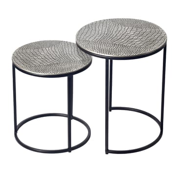 Galela Satsbord 40 cm Set om 2 - Silver och svart - Möbler - Bord & matgrupp - Avlastningsbord & sidobord - Satsbord