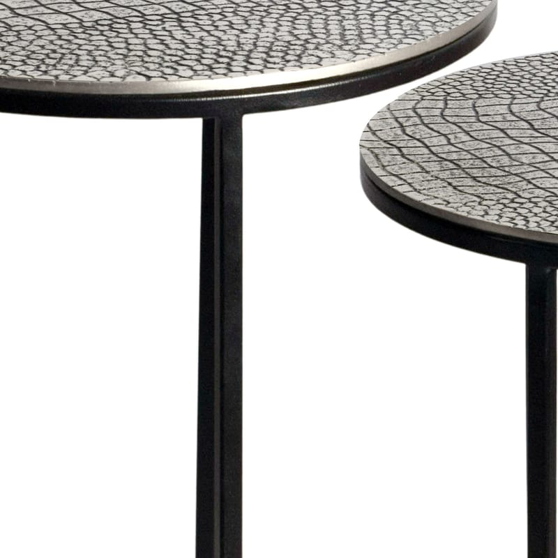 Galela Satsbord 40 cm Set om 2 - Silver och svart - Möbler - Bord & matgrupp - Avlastningsbord & sidobord - Satsbord