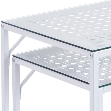 Galora Konsolbord 100 cm Set om 2 - Transparent och matt vit - Möbler - Bord & matgrupp - Avlastningsbord & sidobord - Satsbord