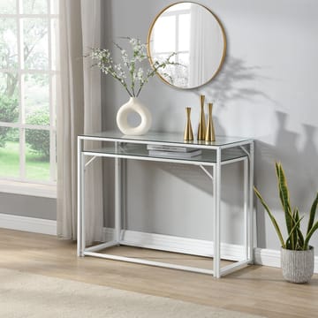 Galora Konsolbord 100 cm Set om 2 - Transparent och matt vit - Möbler - Bord & matgrupp - Avlastningsbord & sidobord - Satsbord