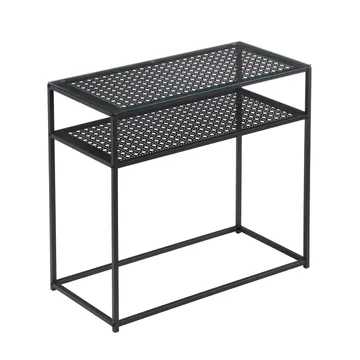 Galuna Konsolbord 80 cm - Transparent och mattsvart - Möbler - Bord & matgrupp - Avlastningsbord & sidobord - Konsolbord & hallbord