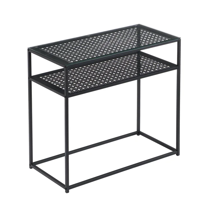 Galuna Konsolbord 80 cm, Transparent och mattsvart