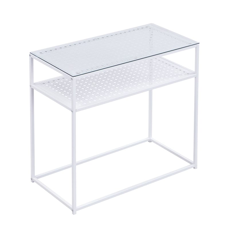 Galuna Konsolbord 80 cm - Transparent och vit - Möbler - Bord & matgrupp - Avlastningsbord & sidobord - Konsolbord & hallbord