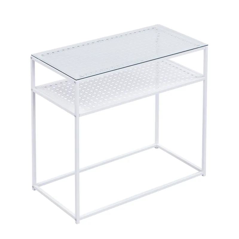 Galuna Konsolbord 80 cm, Transparent och vit