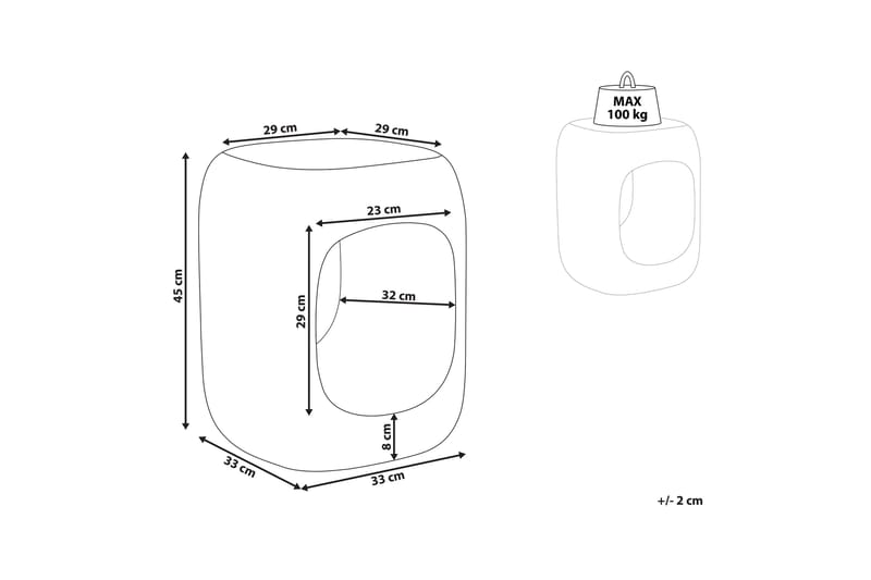 Gaston Sidobord 33 cm - Grå - Möbler - Bord & matgrupp - Avlastningsbord & sidobord - Lampbord & sidobord