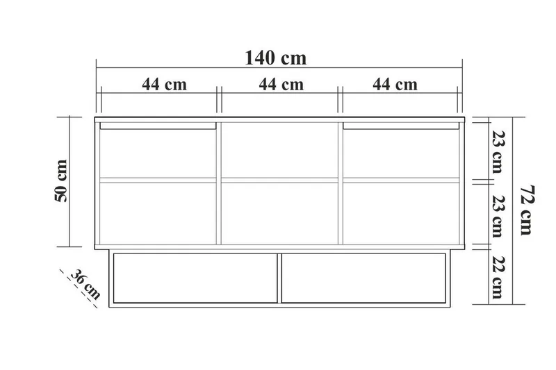 Gawlow Konsollbord 140 cm - Mörkbrun/Svart - Möbler - Bord & matgrupp - Avlastningsbord & sidobord - Konsolbord & hallbord