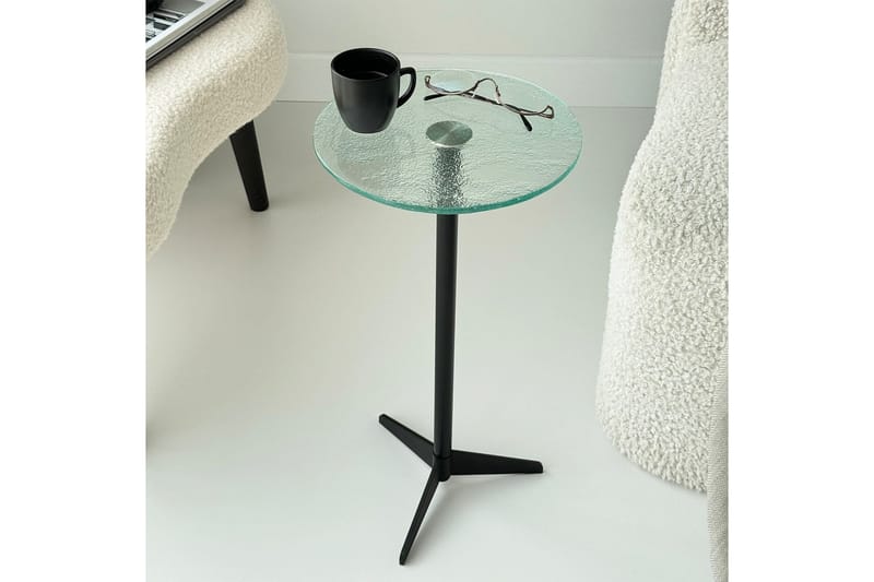 Giada Sidobord 25 cm - Transparent/Svart - Möbler - Bord & matgrupp - Avlastningsbord & sidobord - Lampbord & sidobord
