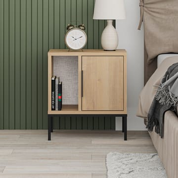 Glynn Sängbord 45 cm i Ekutseende med Förvaring och Hyllor - Brun - Möbler - Bord & matgrupp - Avlastningsbord & sidobord - Sängbord & nattduksbord