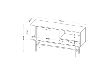 Grayce Konsollbord 150 cm - Ek/Svart - Möbler - Bord & matgrupp - Avlastningsbord & sidobord - Konsolbord & hallbord