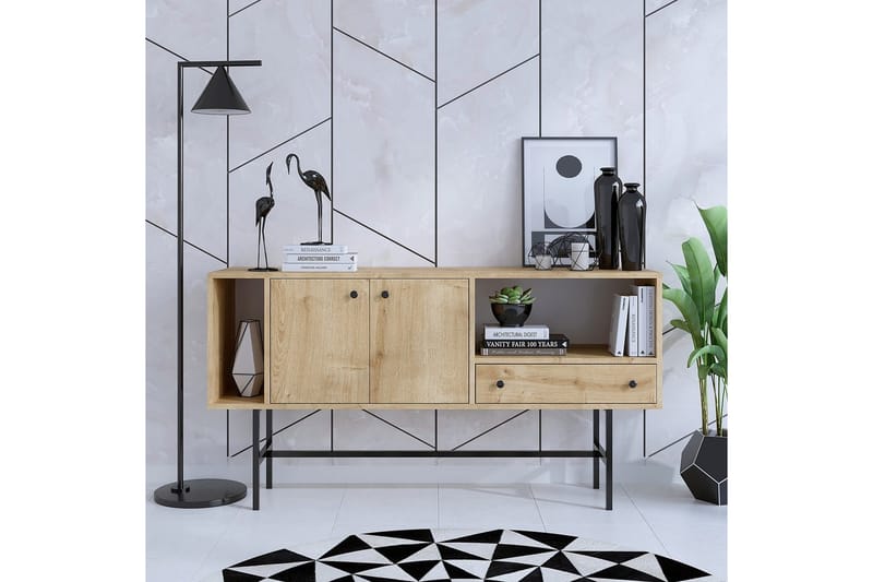 Grayce Konsollbord 150 cm - Ek/Svart - Möbler - Bord & matgrupp - Avlastningsbord & sidobord - Konsolbord & hallbord