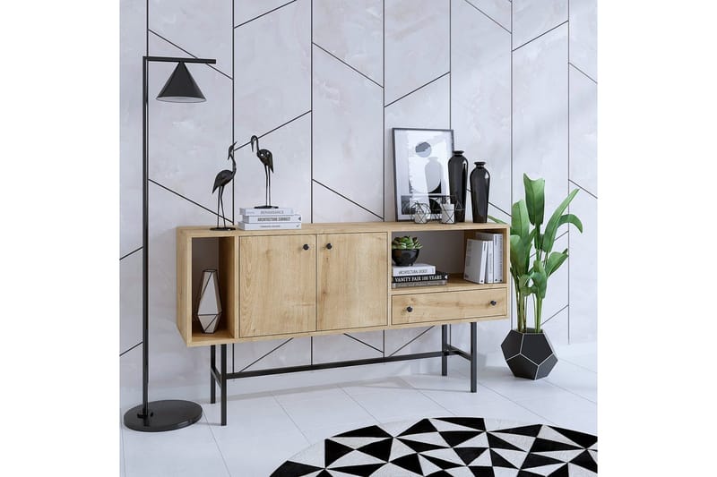 Grayce Konsollbord 150 cm - Ek/Svart - Möbler - Bord & matgrupp - Avlastningsbord & sidobord - Konsolbord & hallbord