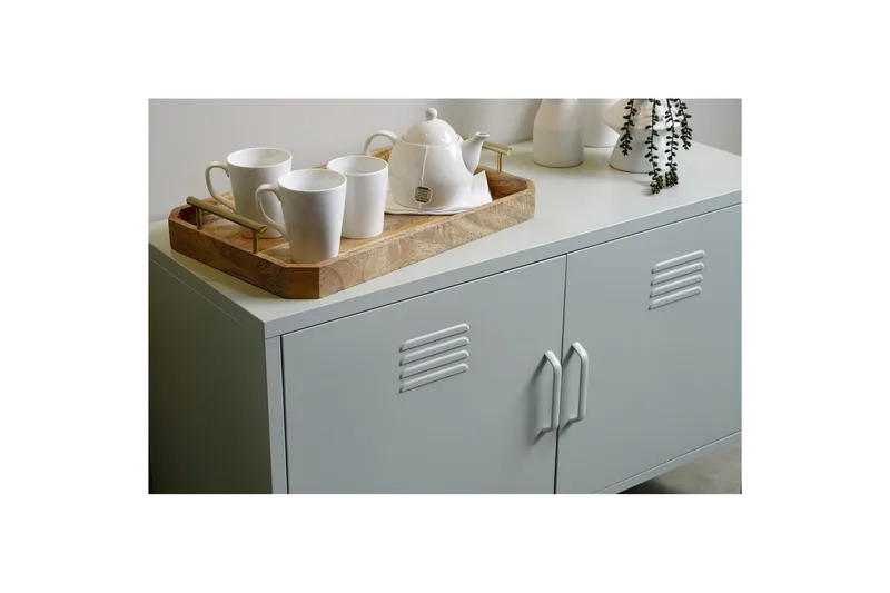 Högskåp Mission District 100x40x64 cm, Blekt Grön - 100x40x64 cm, Blekt Grön - Möbler - Bord & matgrupp - Avlastningsbord & sidobord - Konsolbord & hallbord