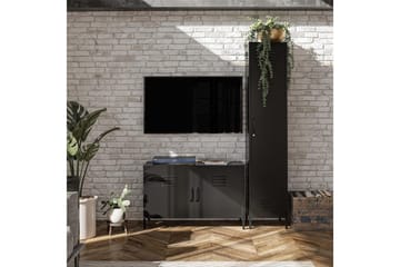 Högskåp Mission District 100x40x64 cm, Svart - 100x40x64 cm, Svart - Möbler - Bord & matgrupp - Avlastningsbord & sidobord - Konsolbord & hallbord